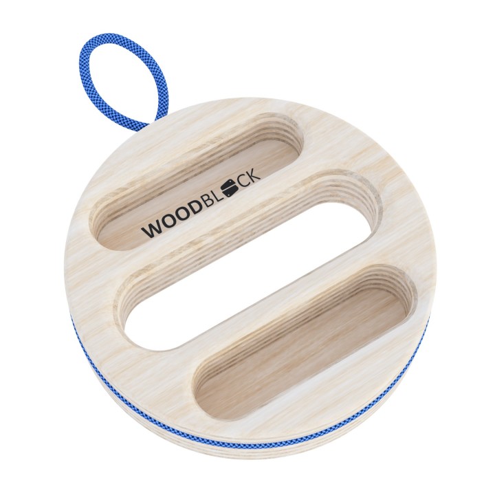 WOODBLOCK Orbit – kompaktowy drewniany chwyt treningowy 13,5 cm